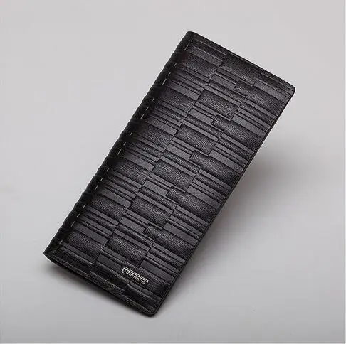 Мужской кошелек длинный клетчатый из натуральной кожи | Багаж и сумки