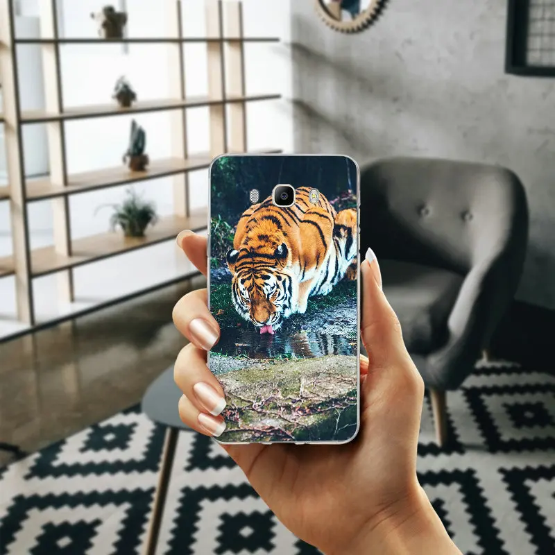 Мягкий силиконовый чехол ТПУ для телефона samsung Galaxy A3 A5 A7 J1 J2 J3 J5 J7 2016 2017 Shell Тигры