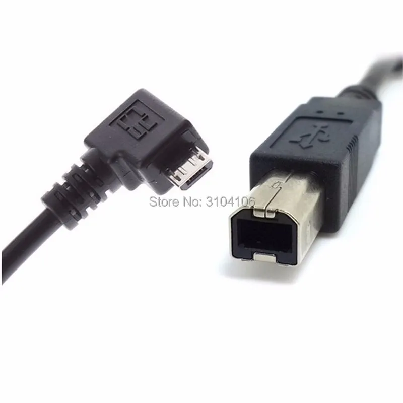Правый угловой 90 градусов Micro USB для стандартного B Type принтера сканера жесткого