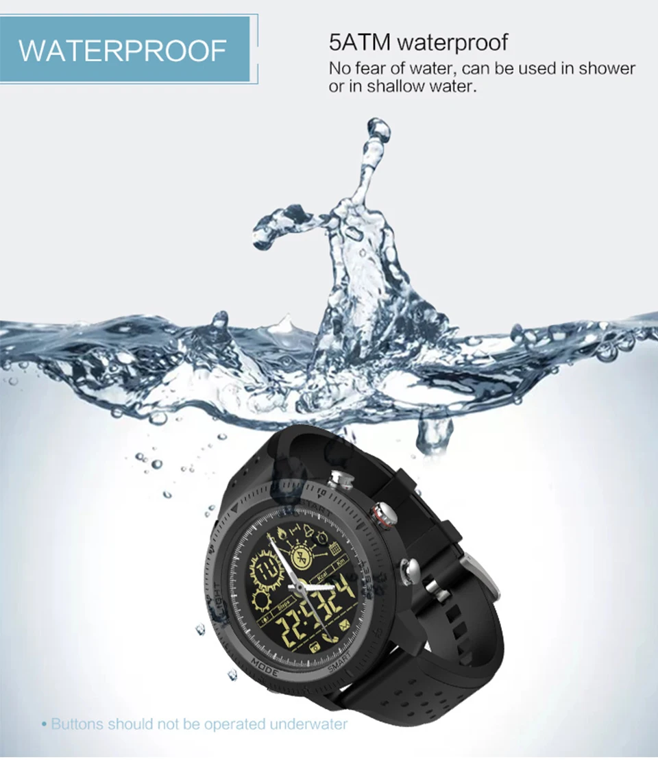 Смарт-часы TimeOwner, водонепроницаемые, IP68, 5 АТМ, шагомер, напоминание о сообщениях, ультра-долгий режим ожидания, для плавания, спортивных мероприятий, трекер