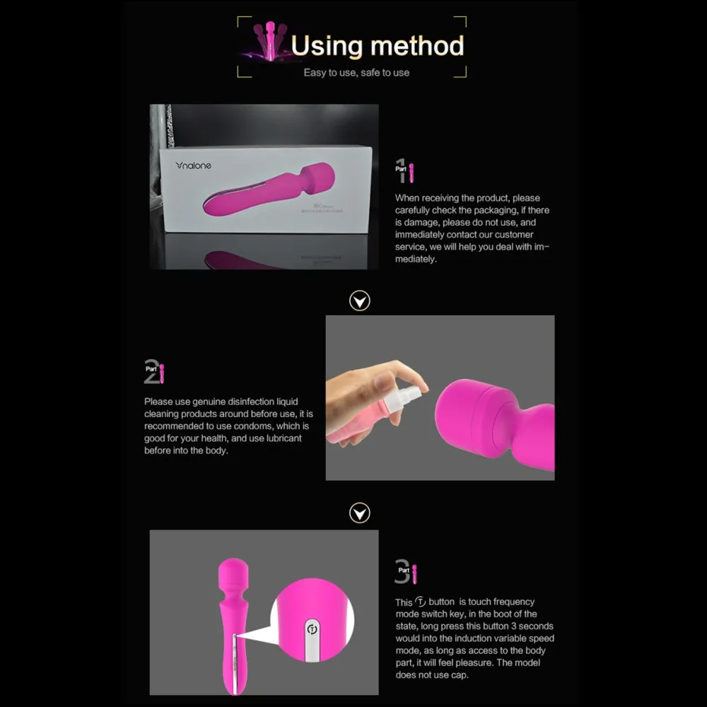 Вибратор-мастурбатор Nalone силиконовый с зарядкой от USB 7 видов вибрации для женщин