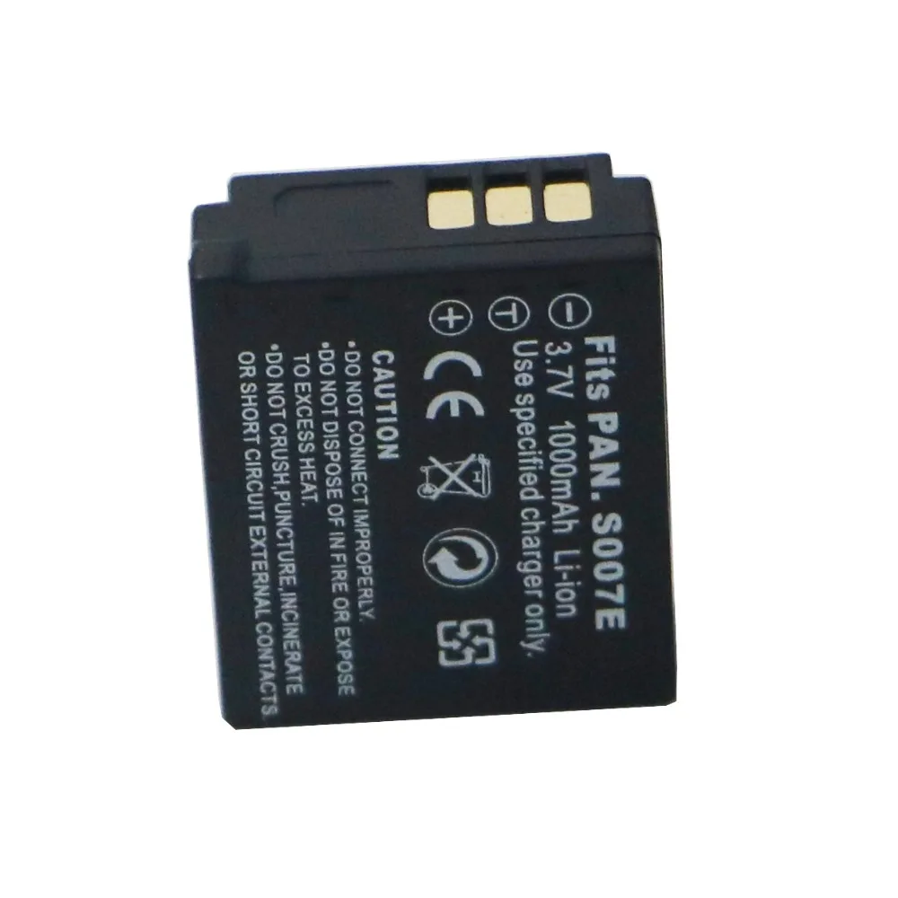 Аккумулятор CGA CGR S007E S007A BCD10 2 шт. 3 7 В 1000 мАч для Panasonic DMC TZ1 TZ2 TZ3 TZ4 TZ5 TZ50 TZ15|Цифровые