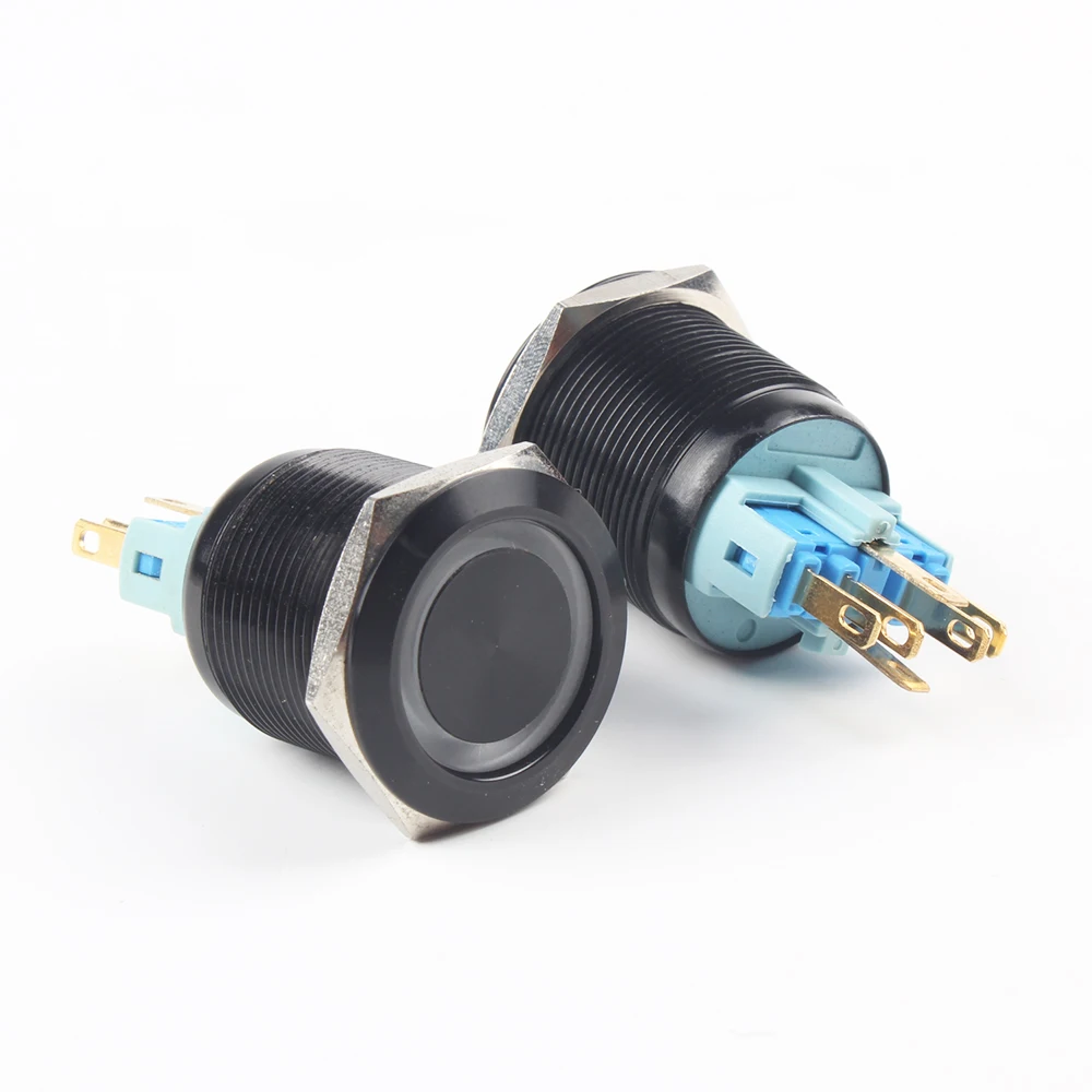 Металлический кнопочный переключатель из оксида алюминия 22 мм круглые