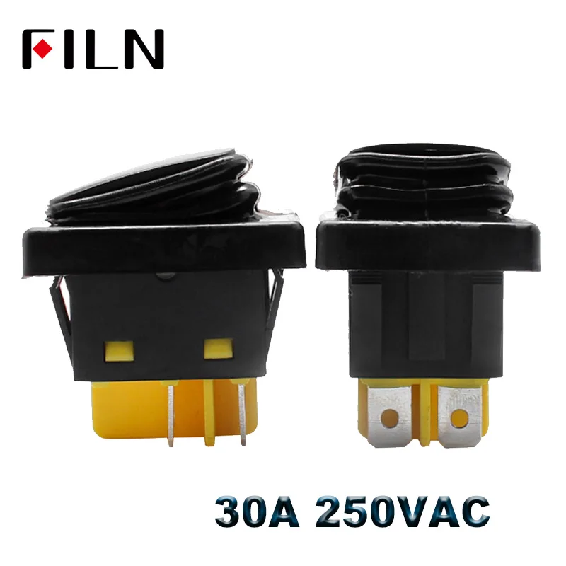 Сверхмощный Водонепроницаемый IP67KCD4 рокер 30A 250VAC из нержавеющей стали