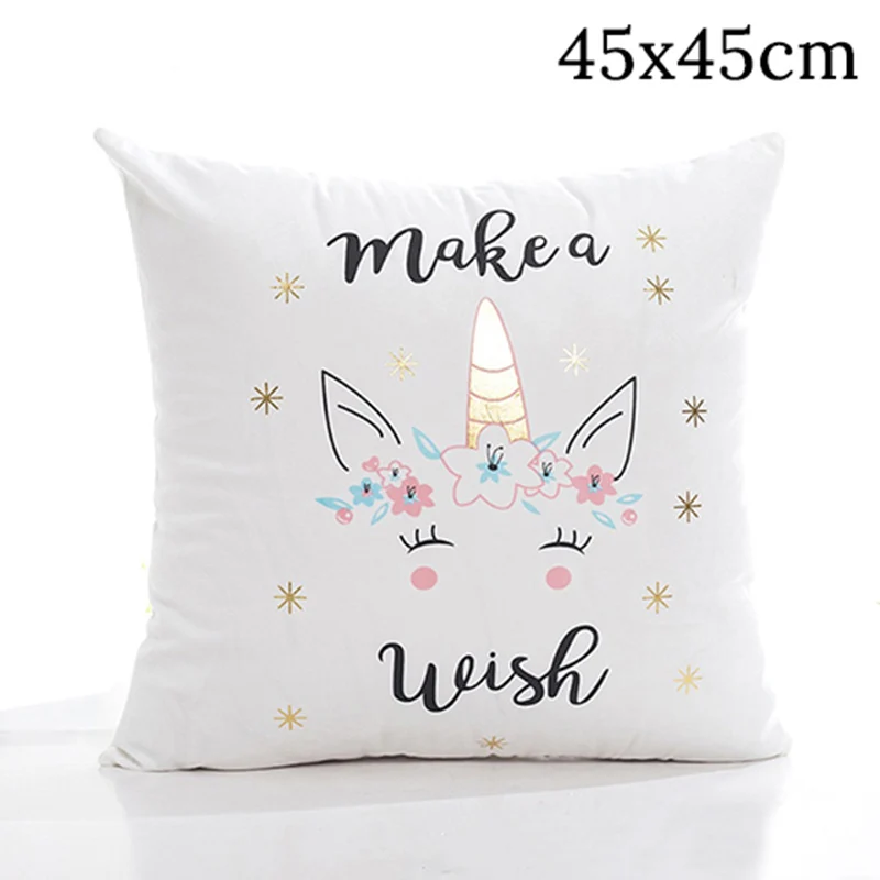 1pc pillow Единорог вечерние 4 шт набор девушка пользу Единорог повязка на голову створки номер фольги шар детский душ Декор детские игрушки для вечеринки в честь Дня Рождения украшения - Цвет: 1pc pillow