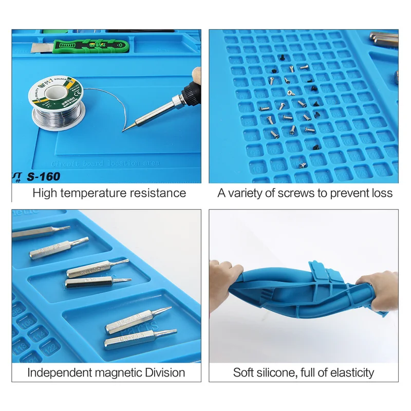 Изоляционная MagneticS 160silicone подставка для мобильного телефона ремонтная с