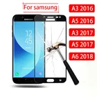 Защитное стекло для Samsung A3, A5, A6 2016, 2017, 2018, закаленное стекло для Samsung 3A, 5A, 6A, защитная пленка для Galaxy A 3, 5, 6, 3d пленка
