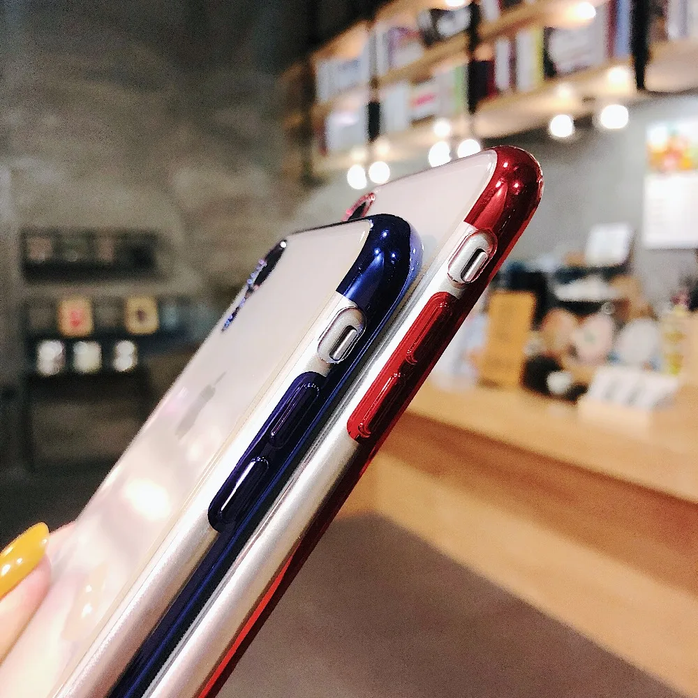Роскошный чехол для iphone XS XR Max модный силиконовый прозрачный из ТПУ X 5 5S SE 6 6s 7 8 Plus |