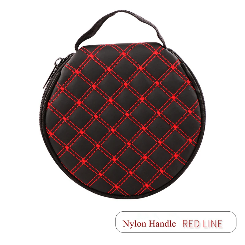 Nylon Handle Red Высокое качество из искусственной кожи водонепроницаемый 20 дисков ёмкость автомобиля CD сумка держатель альбома коробка DVD чехол Портативный - Название цвета: Nylon Handle Red