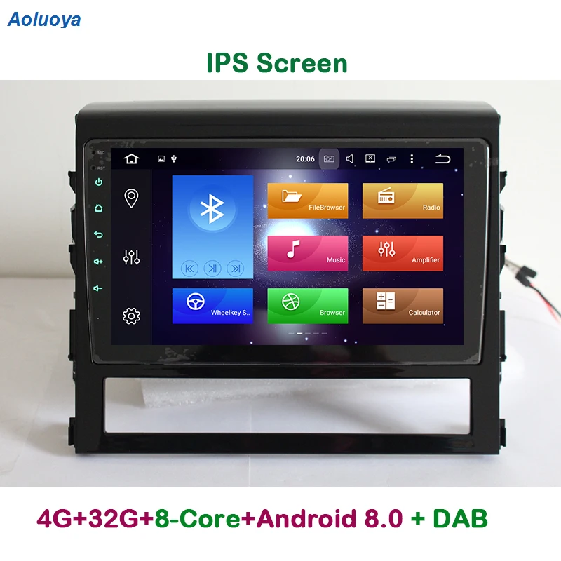 Aoluoya 4 Гб ОЗУ 32 ПЗУ Восьмиядерный Android 8 0 автомобильный dvd-плеер для Toyota Land Cruiser 200 LC200