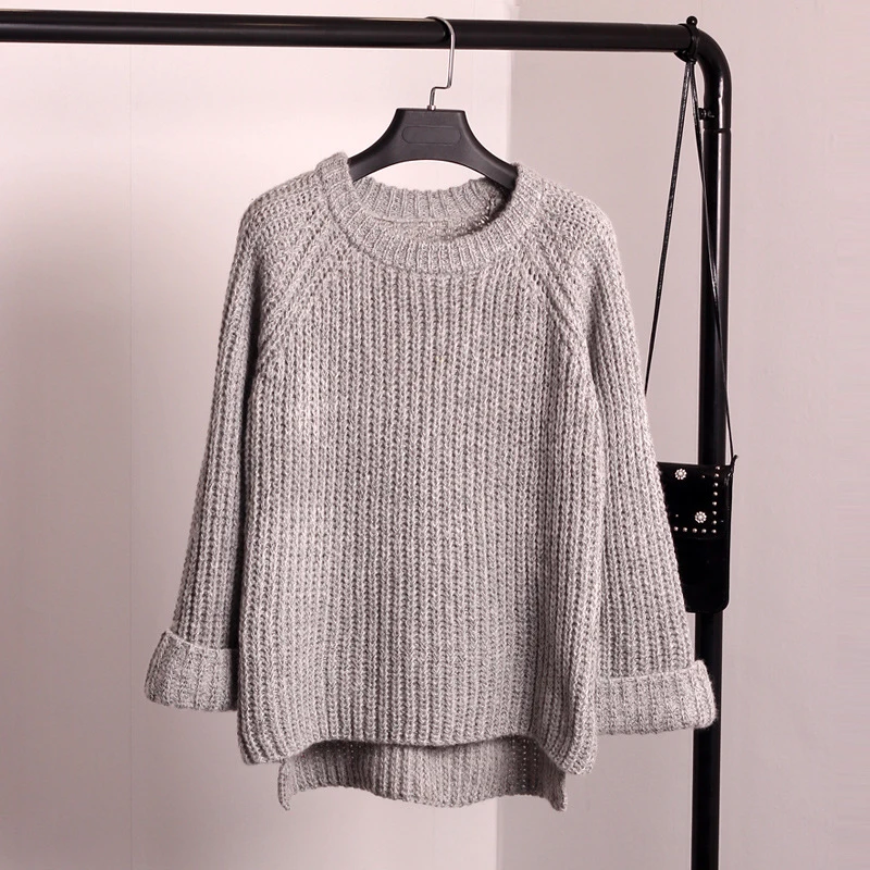 Women Winter Sweater Korean Style O-neck Knitted Female Pullover Warm Womens Pull Femme Jumper 4 Colors | Женская одежда