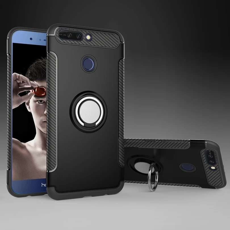 For Huawei Honor V9 / Honor8 Pro 5.7&quot Case Vehicle Armor Cover With Ring Stand Skin Shockproof Shell |