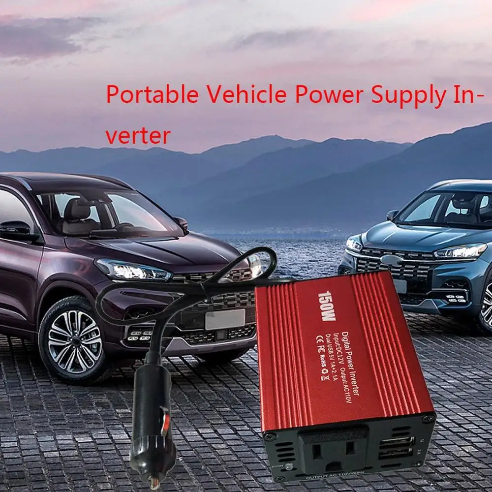 150 Вт автомобильный инвертор Зарядное устройство Dc12 для Ac110/220V Dual Usb Автомобильное