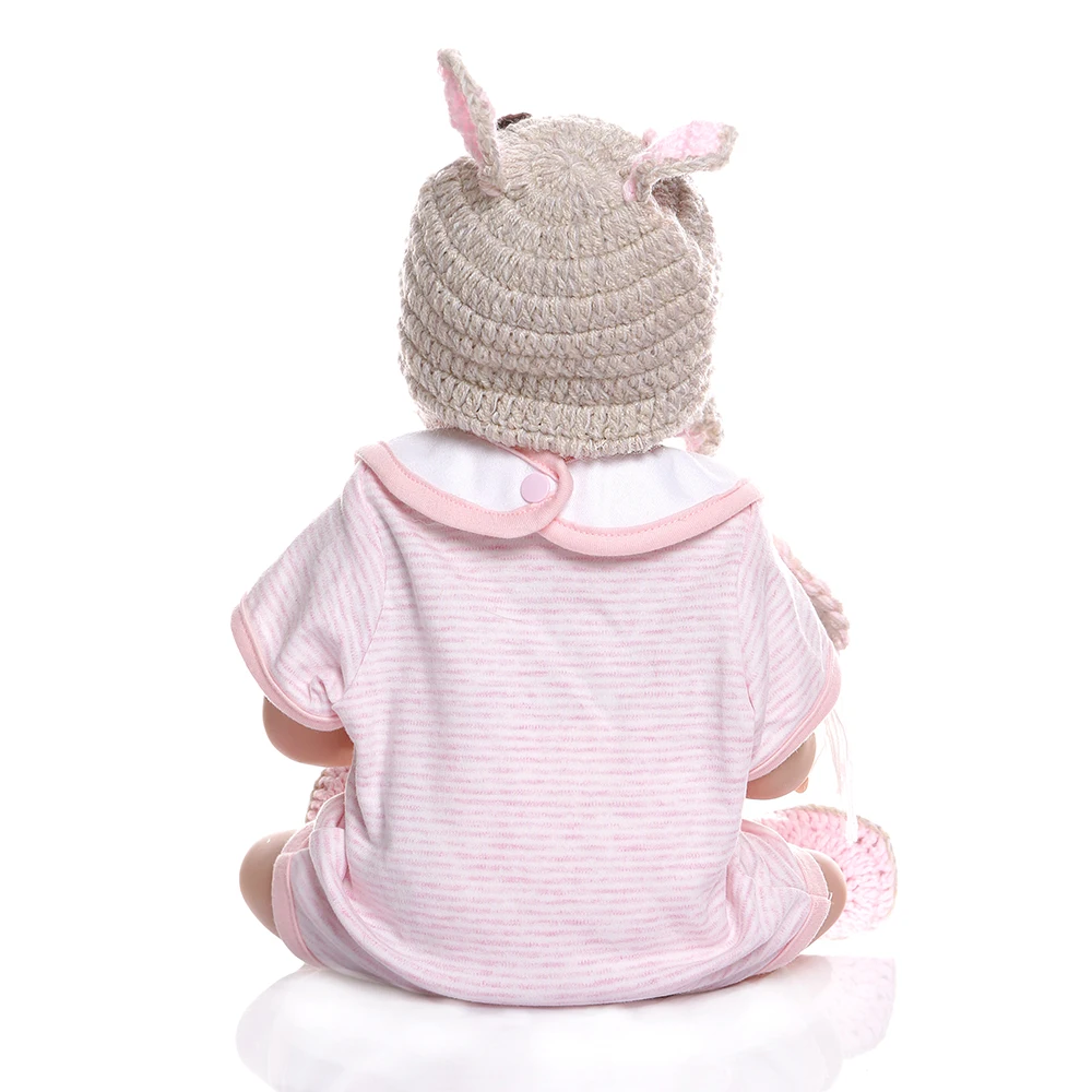 NPK 48 см bebe Кукла reborn baby boy Кукла в синем платье полное тело Мягкая силиконовая Реалистичная детская игрушка для ванны Анатомически правильная