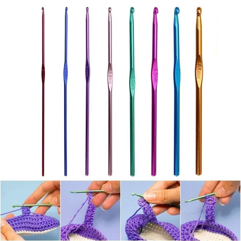 KOKNIT бамбуковые вязальные крючки с алюминиевой ручкой крючком Крючки набор