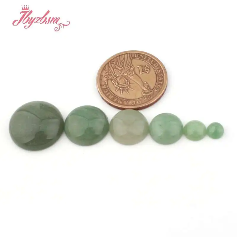 5 шт. кабошоны с зеленым камнем для самостоятельного изготовления ювелирных