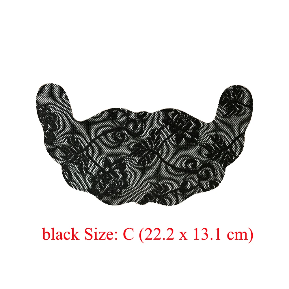 Black C 1 пара, для женщин, u-образная клейкая, одноразовая, для груди, лепестки, приподнимаются, лента, кружево, покрытие для сосков, бюстгальтер, прокладка, невидимая, подушка для груди - Цвет: Black C