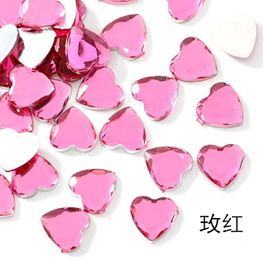 Light rose red 100 шт в форме сердца акриловая кристальная Алмазная пешка неправильный камень шахматная игра для жетона аксессуары для настольной игры 15 цветов - Цвет: Light rose red