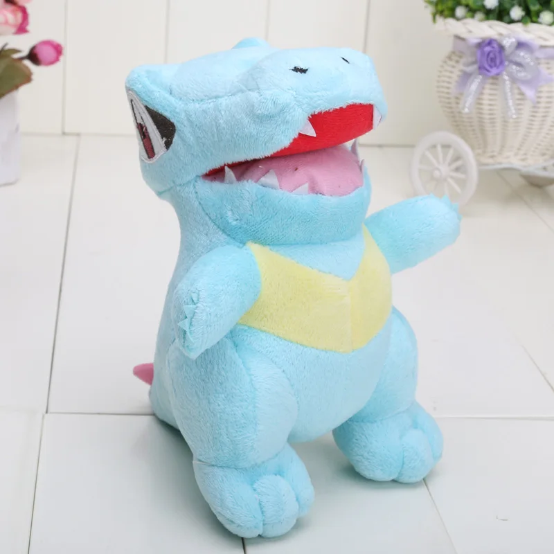 11~ 22 см карманная плюшевая кукла Treecko Jirachi Totodile Dragonite Charmander Mudkip Squirtle Bulbasaur Lugia плюшевые игрушки - Цвет: Totodile
