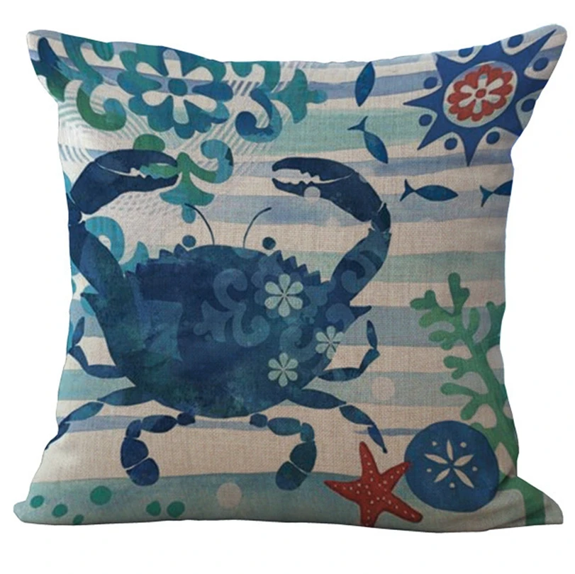 1 шт глубоководных жизни Осьминог гиппокамп шаблон места hug наволочка