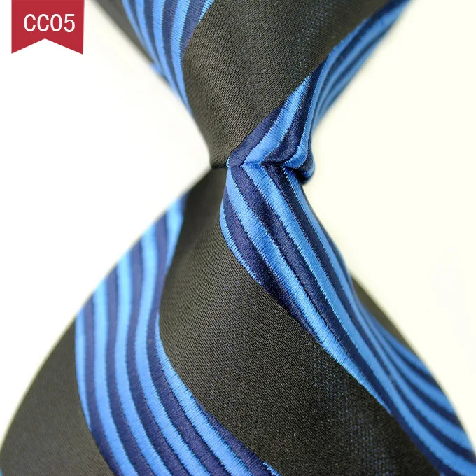 

Blue Men's One Size Stripe Silk Neck Tie Fashion Stripe Suit Men's Wedding Party Necktie Striped Tie