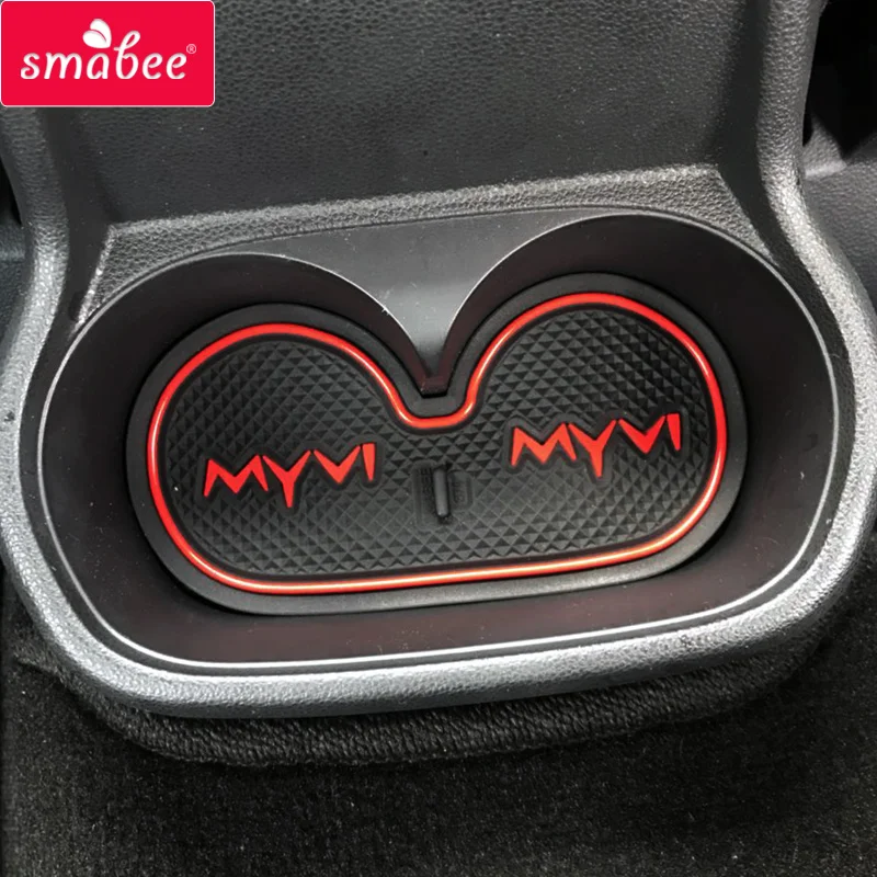 

smabee Gate slot Mats For Perodua Myvi 2018 MYVI Non-slip mat Interior Door Pad/Cup 13pc RED WHITE BLACK