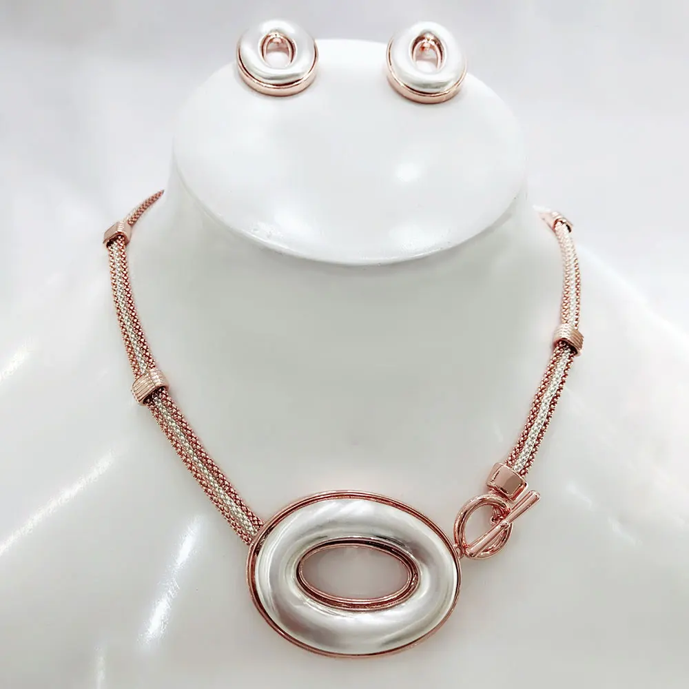 Viennois золото/микс серебряный цвет сережки-гвоздики большие кулон набор украшений