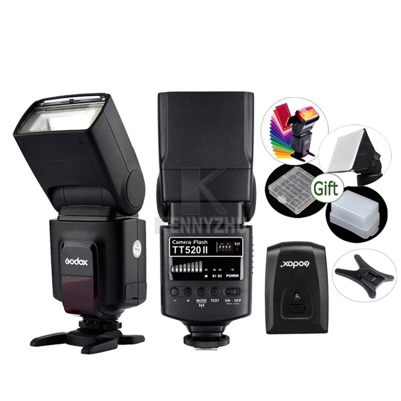 Беспроводной передатчик GODOX TT520 II + RT ТРИГГЕРНАЯ Вспышка Speedlite для DSLR камер Canon Nikon