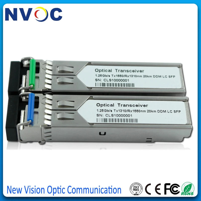 1 25G Tx1310nm Rx1550nm BIDI DDM 3KM WDM SFP LC волоконно оптический модуль одноволоконный 1310/нм BiDi