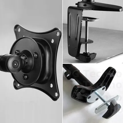 

Aluminum Alloy 13"-24" Professional 4 Screen LCD TV Mount Multifunctional Table Clamping Monitor Holder Rack