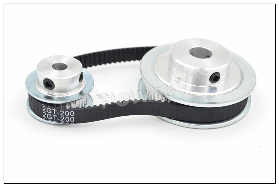 Комплект синхронного шкива POWGE 16T:80T 20T:60T 30T:60T 40T:85T 2GT 200/280mm GT2 редукция скорости