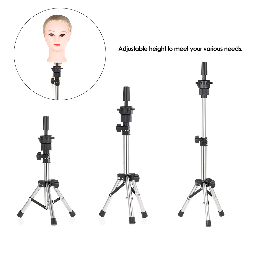 Регулируемая подставка для парика с искусственной головой|hairdressing tripod|training head