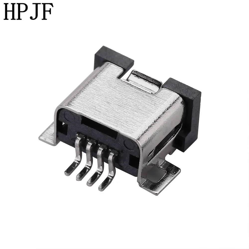 10 шт./лот мини USB 4pin SMT SMD розеточная часть соединителя для хвоста зарядки