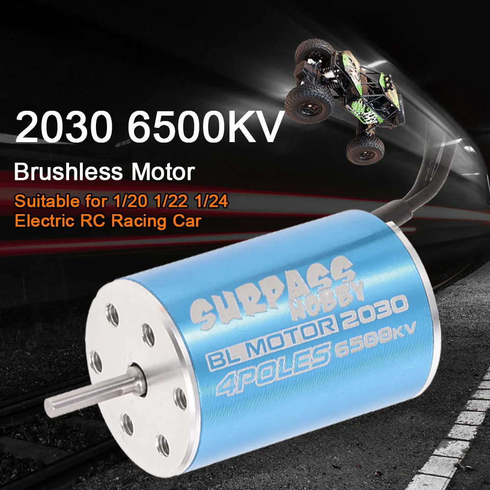 Высокое качество 120 Вт 2030 6500KV RC бесщеточный двигатель для 1/20 1/22 1/24 Электрический