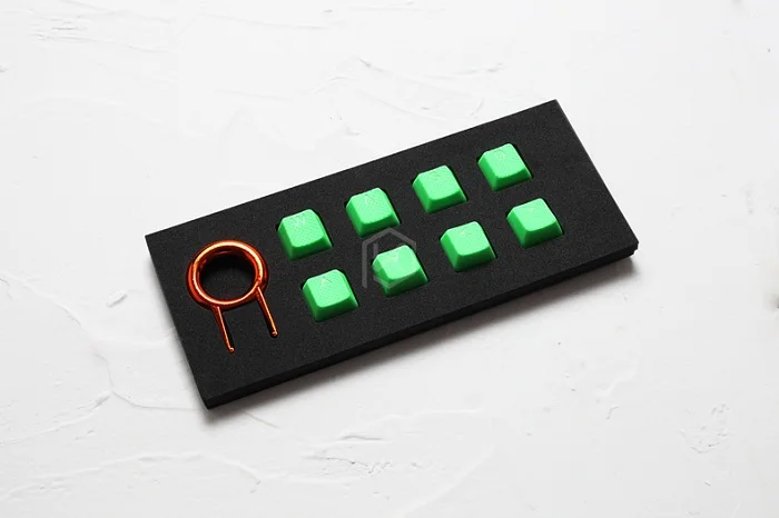 8 Keys-Green x1 Taihao резиновые игровые колпачки набор прорезиненных Doubleshot Keycaps Cherry MX OEM профиль блестящий набор из 8 пурпурный светло-голубой - Цвет: 8 Keys-Green x1
