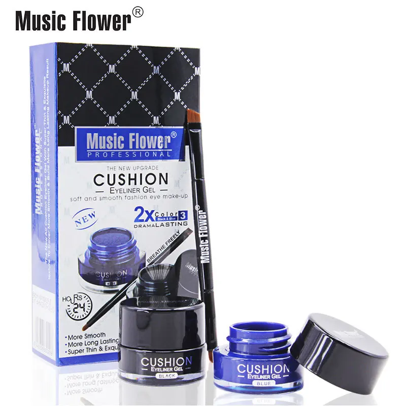 Music Flower 2 шт./компл. воздуха подводка кушон для век Гель Для женщин карандаш глаз