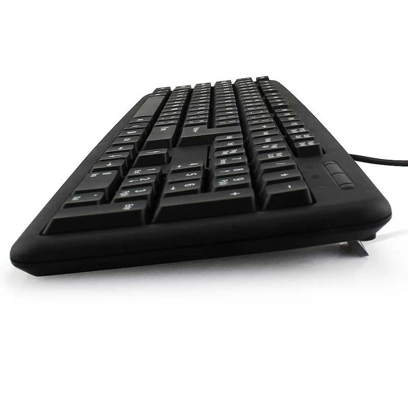 Проводная клавиатура 104 клавиш с кабелем 134 см эргономичная мультимедийная для ПК