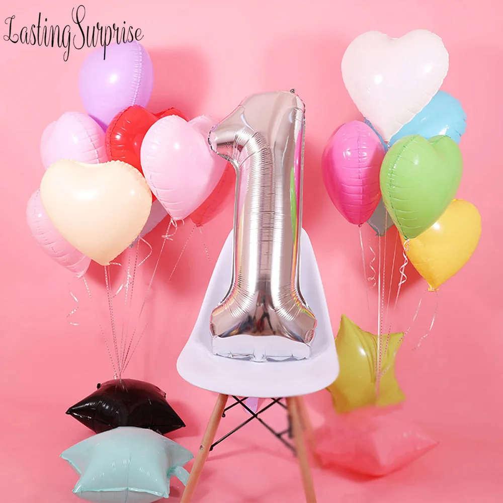 1 шт. Ma Caron конфеты цветные воздушные шары 17 &quotGlobos розовое сердце фольга Воздушные