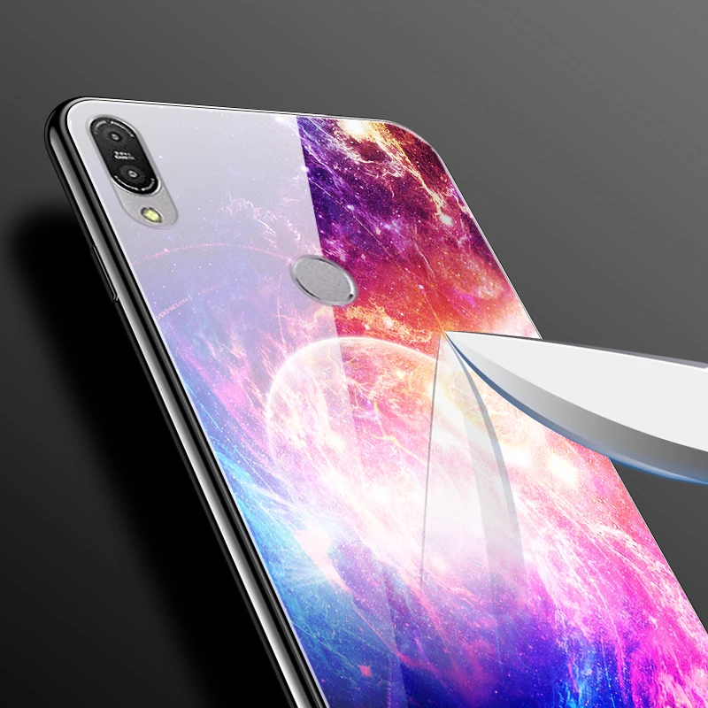 Для ASUS Zenfone Max Pro M1 ZB601KL ZB602KL чехол из закаленного стекла с изображением планеты космос, стеклянный чехол на заднюю панель Для Zenfone Max Pro M1 ZB602K