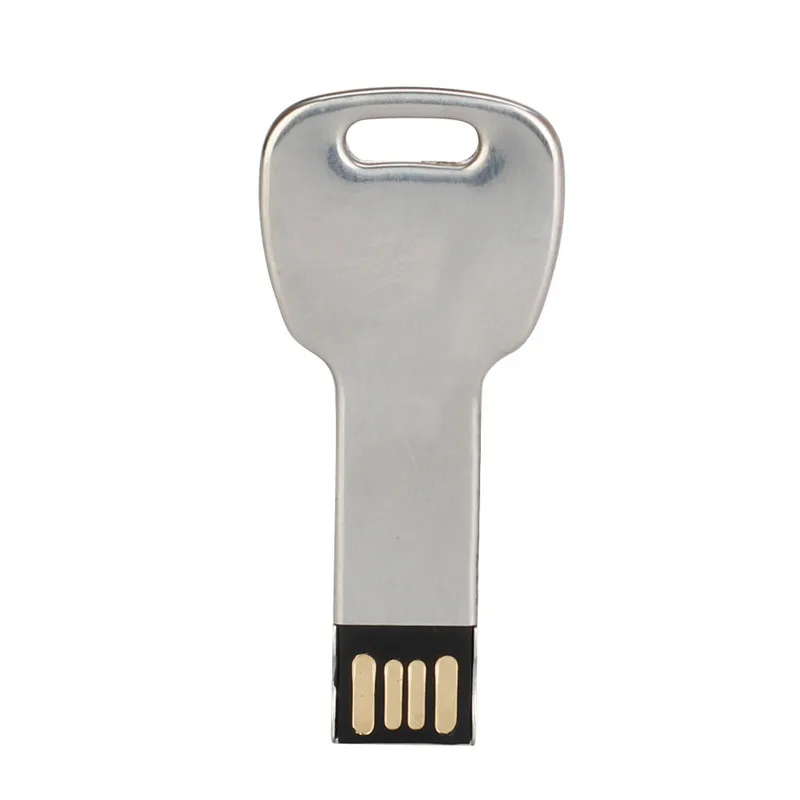 USB флеш-накопитель 32 ГБ в форме ключа, usb накопитель 2,0 128 Гб 64 ГБ, металлический золотой флеш-накопитель 16 ГБ, карта памяти 8 ГБ 4 ГБ, бесплатный логотип на заказ - Цвет: Free custom logo