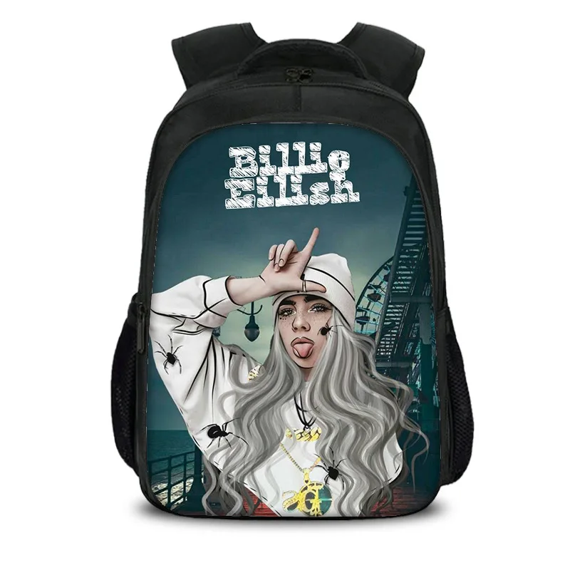 16 дюймов школьные ранцы для мальчиков и девочек рюкзаки Billie Eilish рюкзак ноутбука