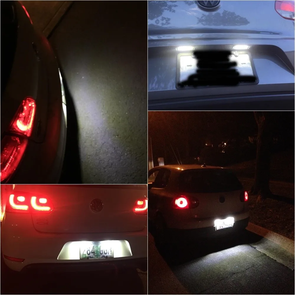 2 шт. 24SMD светодиодные лампы для номерного знака VW Golf 6 VI 5 V GTI MK4 MK5 MK6 Eos Lupo Scirocco Seat Leon