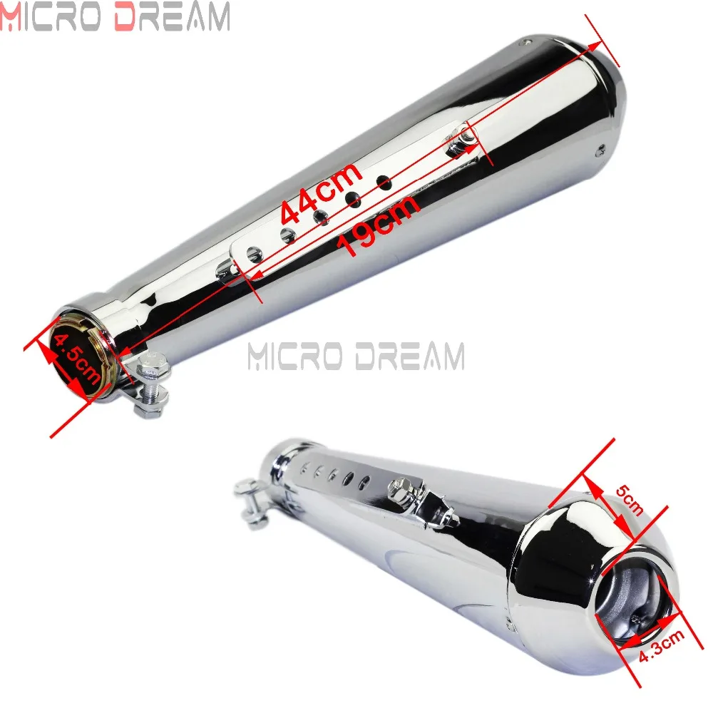 450 мм Φ Exhuast Глушитель Трубы w/DB Killer 1 5/8 &quot&amp 1/2&quot &amp 7/16 &quotUniversal For Harley Cafe Racer Choppers |
