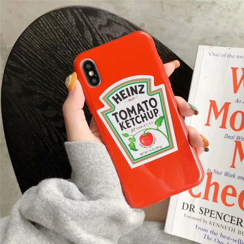 GYKZ модный томатный кетчуп французский горчичный чехол для телефона iPhone XS MAX X XR 7 8 6