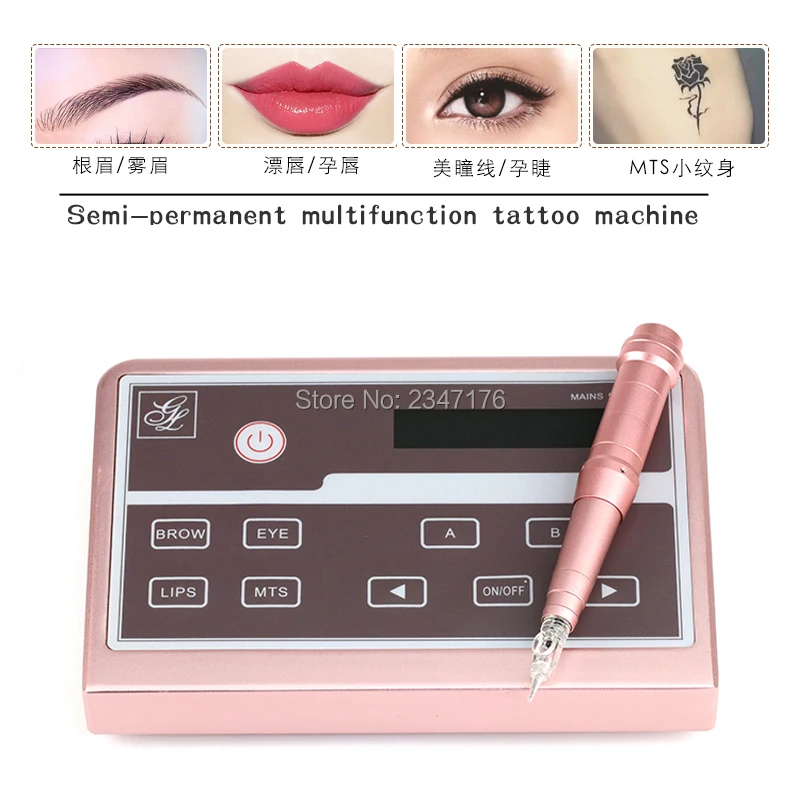 

Micro pigmentation Device For Permanent Makeup Machine With Digital Control Panel Swiss motor rotary Tattoo machine kit