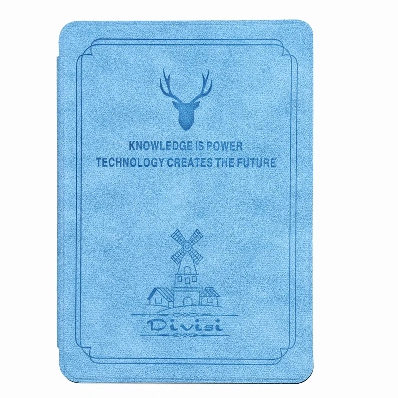 Синий Тонкий Умный Магнитный чехол с принтом оленя для Amazon Kindle Paperwhite для чтения электронных книг, умный чехол для funda Kindle Paperwhite 4 - Цвет: Синий