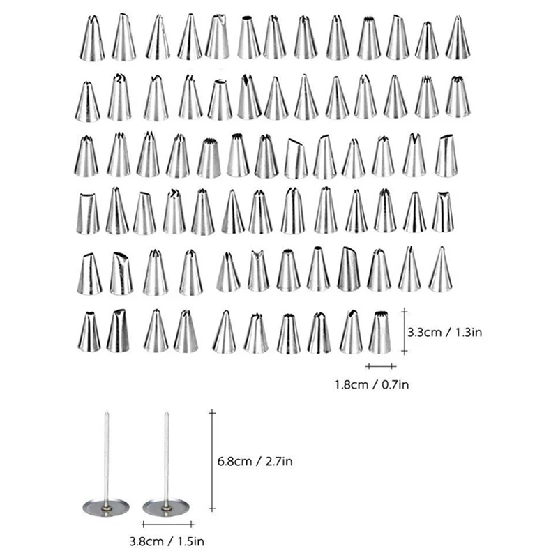 110 шт./компл. набор инструментов для Украшения Торта Глазурь трубопровод насадки