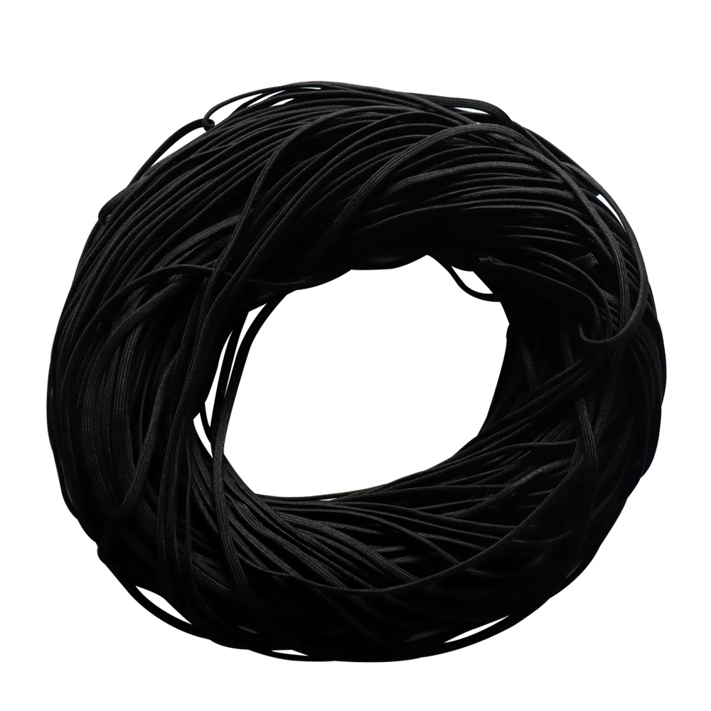 100 Meters Black Coreless 550 Paracord Parachute Cord Without Inner Strands Outer Sheath