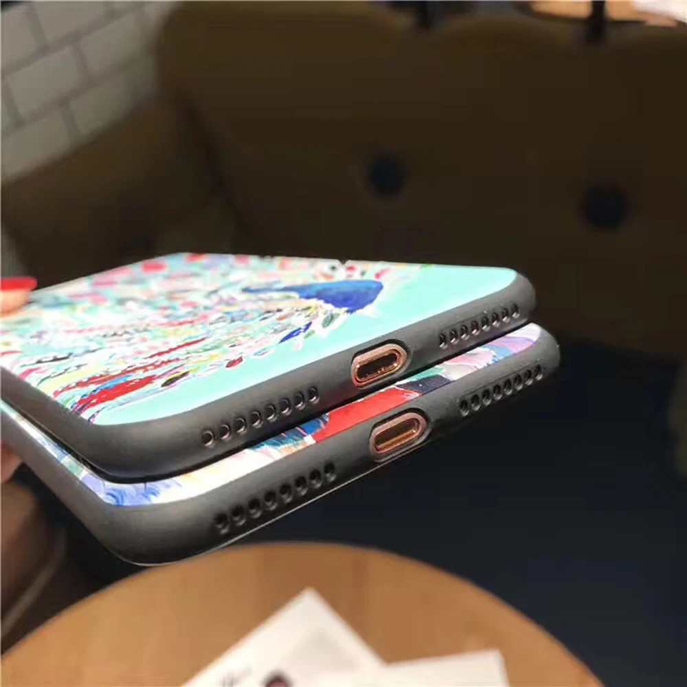 Eqvvol Luxury Phone Case For iPhone X 8 7 6 6s Plus Fasion Peacock Patterned Soft TPU Cases 10 5 5s SE Embossed Shell |