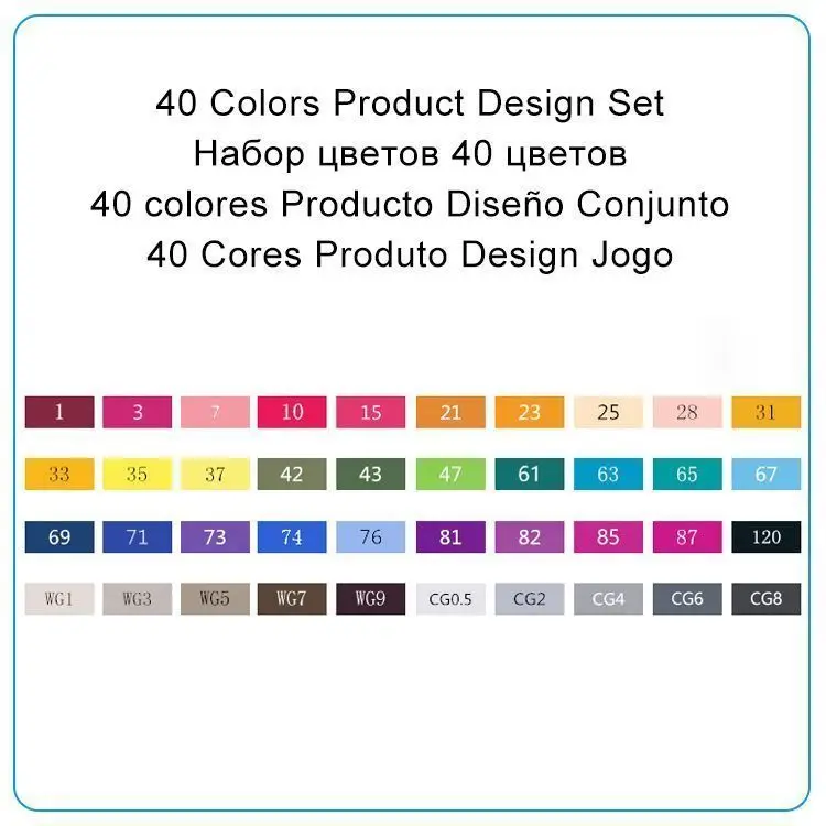 40 Product Touchnew 30/40/60 цвет знак ручка набор сенсорный алкоголь жирный живопись ручка, ручка для студентов, двойной головкой цвет искусство одежда с ручной росписью - Цвет: 40 Product